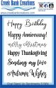 CBC 3x4 oval stand up sentiments stamp