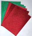 CBC Poinsettia Red and Holly Green Glitter Paper