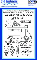 CBC Ice Cream Makes Me Smile Stamp and Die Set