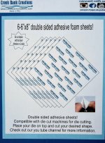 CBC 6"x8" Double sided adhesive foam sheets