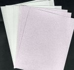 CBC Sweetheart Pink and Snowdust White Glitter Paper