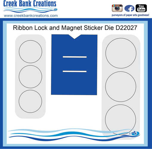 Creek Bank Creations Ribbon Lock and Magnet Sticker Die Ribbon Lock Die,  Sticker Magnet, Skinny Dippin, S22027 [CBC Ribbon Lock Die and Sticker] -  $9.99 : Creek Bank Creations, Inc. 