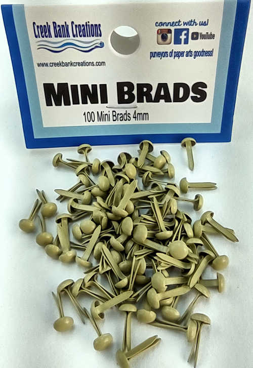CBC Mini Brads Tan Mini Brad, tan, Eyelet Outlet, 4mm brad